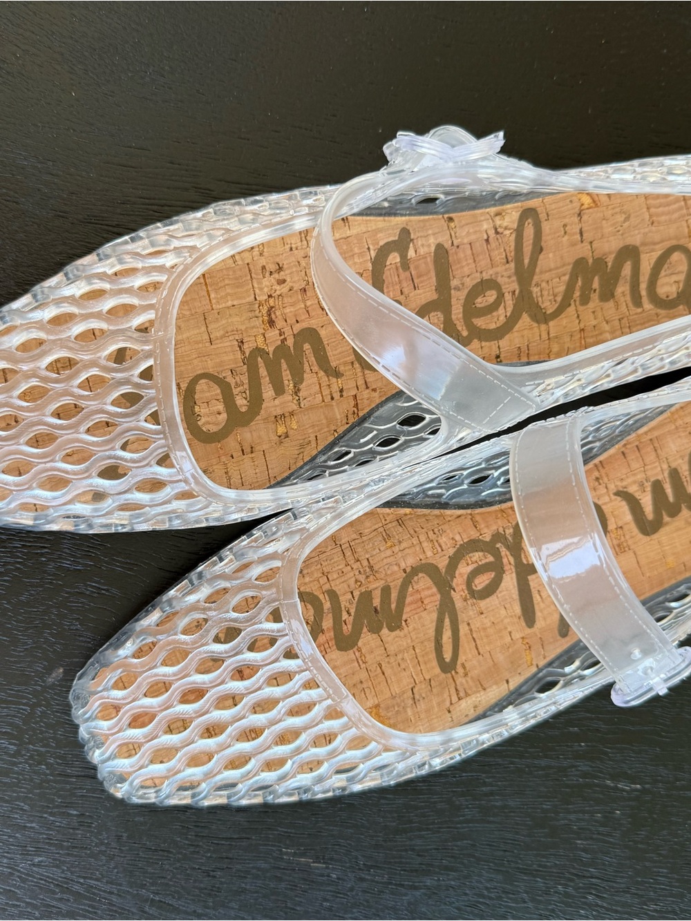 Sam Edelman Michaela Jelly Mary Jane Flats Clear Size 9 NEVER WORN